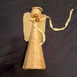 Woven angel tree topper